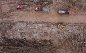 Construction site aerial